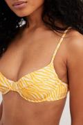 Jessica Haller x NA-KD Bikinitopp med flätdetalj - Multicolor,Yellow