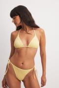 NA-KD Virkade bikinitrosor med hög skärning - Yellow