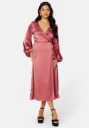 Bubbleroom Occasion Misha Satin Dress Dark dusty pink 36