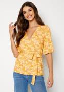 Happy Holly Jalona wrap top Yellow / Floral 52/54