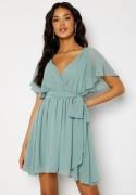 Goddiva Flutter Skater Dress Dark green XXL (UK18)