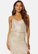 BUBBLEROOM Kira sparkling singlet Light beige 4XL