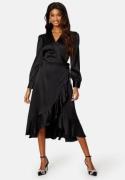 Object Collectors Item Objsateen Wrap Dress Black 40