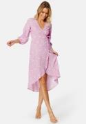 Happy Holly Ria high low dress Pink / Patterned 48/50