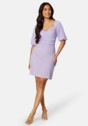 BUBBLEROOM Nandita wrap dress Lilac / Checked XL