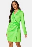 VILA Johanna Wrap Short Dress Jade Lime 40