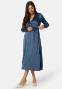 Bubbleroom Occasion Rae Satin Dress Dusty blue XS