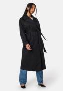 BUBBLEROOM Belted Midi Trenchcoat Black 40