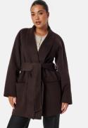 BUBBLEROOM Belted Wool Coat Brown XL