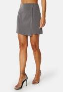 Pieces Jeremy HW Short Skirt Grey Melange XL