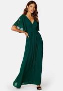 Bubbleroom Occasion Butterfly Sleeve Chiffon Gown Dark green 54