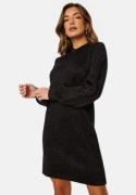 Object Collectors Item Reynard L/S Knit Dress Black Detail Glitter XS