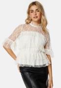 BUBBLEROOM Frill Lace Blouse Offwhite 44