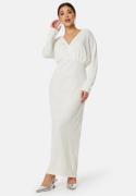 VILA Vimaia V-Neck L/S Maxi Dress Cloud Dancer 36