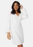 BUBBLEROOM V-neck Balloon Sleeve Short Dress White XL