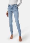 Pieces Pcdana Mid Waist Skinny Jeans Light Blue Denim S/30