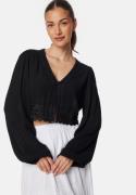 BUBBLEROOM Viscose Crepe Blouse Black XS