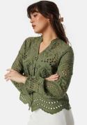 ONLY Onlbine Lalisa Emb Top Olive Green XS