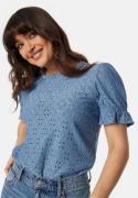 VILA Vikawa S/S Flounce Top Cornflower blue S