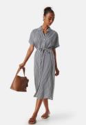 VERO MODA Bumby SS Calf Shirt Dress Snow White Stripes:I XL