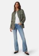 BUBBLEROOM Petula Cargo Soft Shacket Khaki green XS