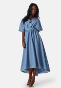 VILA Mirage 2/4 V-Neck Ankle Dress Coronet Blue 40