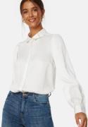 BUBBLEROOM Satin Puff Sleeve Shirt Offwhite 46