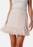 VERO MODA Vmsmilla high waist short skirt Snow White AOP:PinkF XL