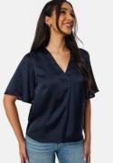 BUBBLEROOM Pasion Satin Blouse Dark blue L