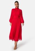 Bubbleroom Occasion Structured Bow Midi Dress Red 36