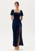 John Zack Velvet Puff Sleeve Maxi With S Navy XXS (UK6)