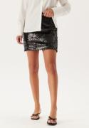 BUBBLEROOM Sequin Short Skirt  Black S