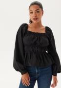 BUBBLEROOM Smock Blouse Black M