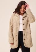 Happy Holly High Neck Teddy Jacket Nougat 44/46