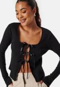 Pieces Pcbonnie Ls Square Neck Top D2 Black L