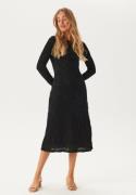 VILA Vimeriana Boatneck L/S MIDI DRESS Black Beauty L