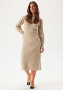 VILA Vijacia O-neck L/S RIB KNIT MI Natural Melange L