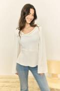 BUBBLEROOM Drapy Blouse Cream 36