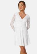 Bubbleroom Occasion Long Sleeve Lace Dress White S