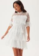 BUBBLEROOM Frill Lace Dress White 34