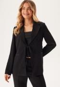 BUBBLEROOM Front Tie Structured Blazer Black 44