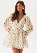 Bardot Eva Polka Dot Mini Dress 130908 Nude Spot 40(UK12)