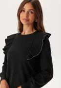 ONLY Onlama Life Ls O-neck Ruffle  Black Detail:birch M