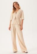 Happy Holly Soft Wide Leg Pants Light beige 48/50