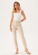 BUBBLEROOM Selene Stretchy Ankle Push-Up Trousers Light beige 34