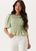 Happy Holly Butterfly Sleeve Smock Top Dusty green 40/42