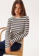 VILA Viamelie O-neck L/S TOP  Navy Blazer Stripes:birch L