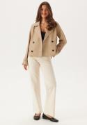 VILA Viaddison L/S SHORT TRENCHCOAT Savannah Tan 42