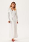 BUBBLEROOM Linen Blend Maxi Skirt Offwhite 34