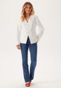 BUBBLEROOM V-neck Shaped Blazer Offwhite 38